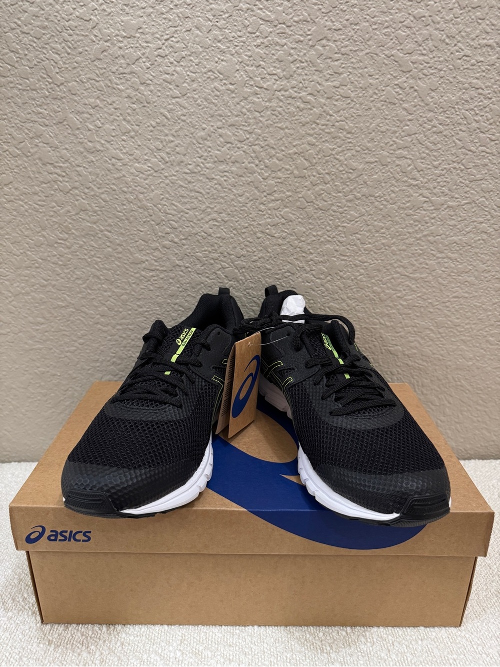 NWT ASICS GEL-33 Run Black Hazard Green Running Shoes Men’s 10